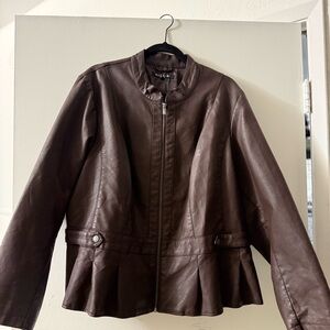 Baccini Women's Chocolate Leather Jacket